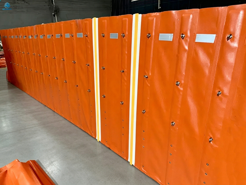 Litong modular interlocking flood barrier panels, durable PVC flood control system with secure interlocking design