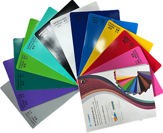 Color swatches of flood barrier materials