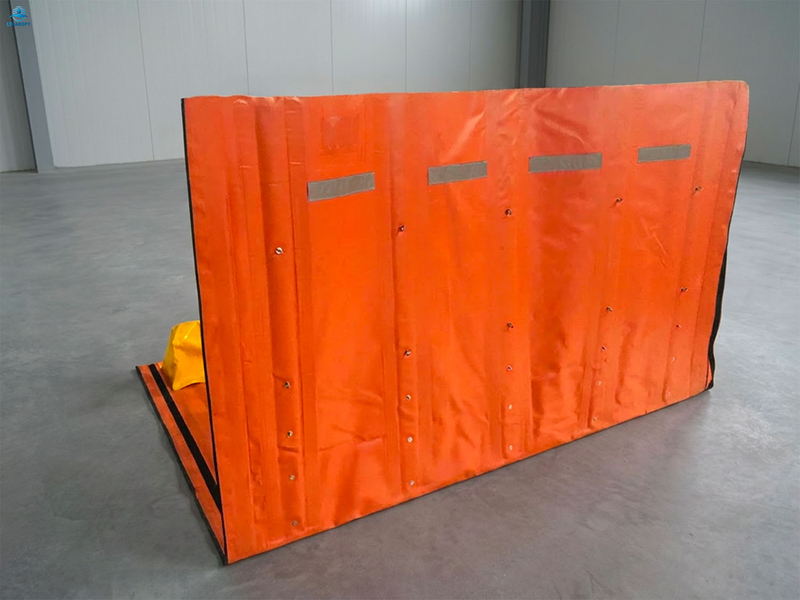 Water-Filled Flood Barrier with Hose for Home Protection