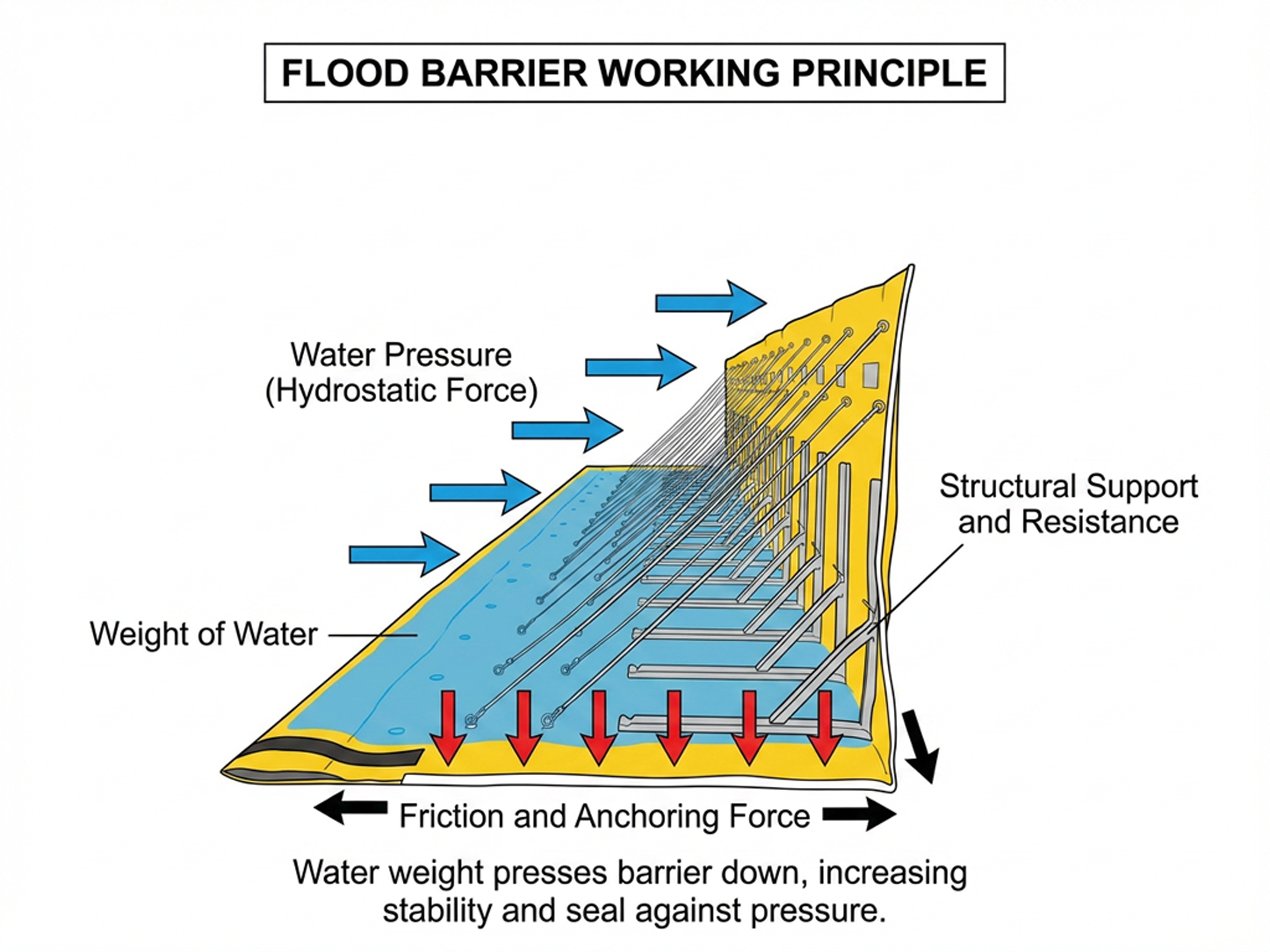flood barrier working principle