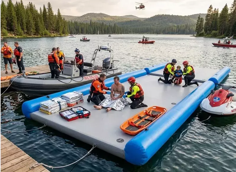 Drop-Stitch Inflatable Water Platform