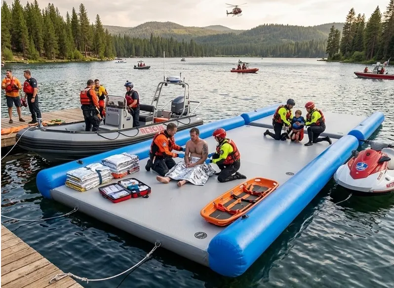 Drop-Stitch Inflatable Water Platform